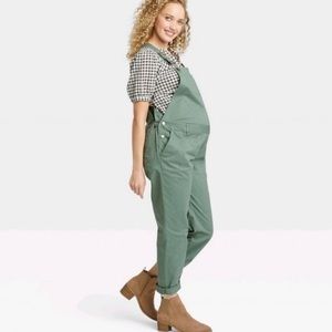 Olive Green Maternity Overalls